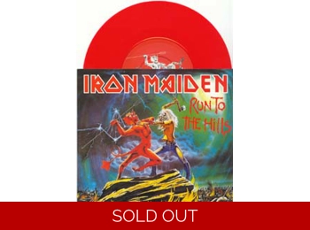 Iron Maiden ‎– Run To The Hills - UK Limited Edition 2 Track 7" Red Vinyl